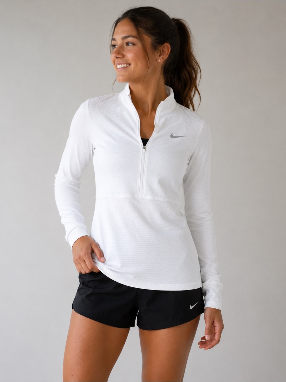 Nike Golf Women's White Long-Sleeve Half-Zip Training Top NWT